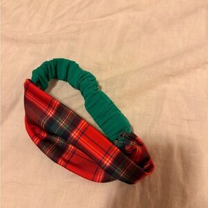 Red and Green Plaid Headband